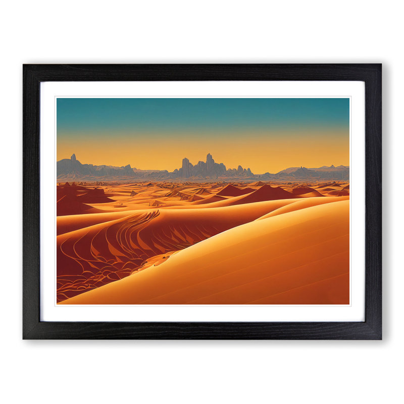 Angelical Desert - Framed Print, 25cm H x 34cm W x 2cm D, Black