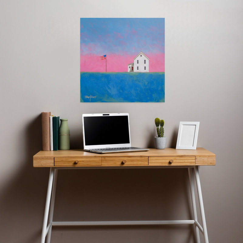 Echoes I, art abstrait contemporain, paysage, H 18 po x l 18 po