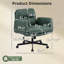 PU Leather Cross-Legged Swivel Office Chair Task Chair With Flip-Up Armrests-658495843