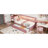 Upholstered Twin Size Platform Bed With USB Ports And LED Belt, With Trundle, Pink-155524630