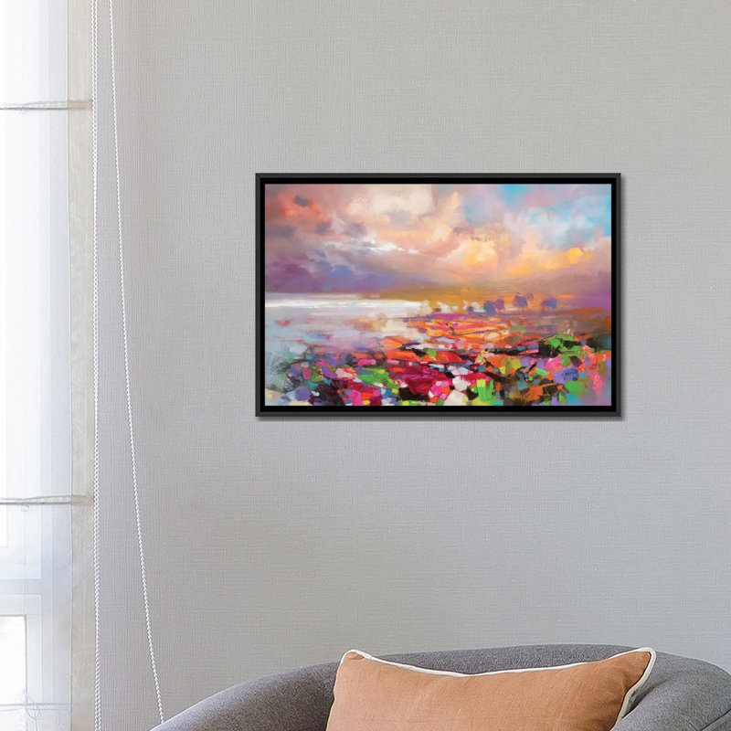 Solidification III, reproduction d'art sur toile tendue, H 18 po x l 26 po x P 1,5 po, Toile avec cadre noir, Pas de tapis