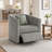 Ergonomic Lift Recliner Chair With Chenille Upholstery & Footrest - Cozy Barrel Design With Side Storage Pocket-8803318
