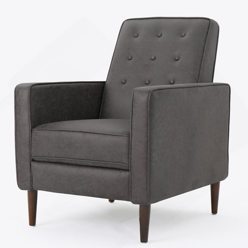 Fauteuil inclinable, Similicuir gris ardoise