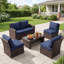  Ensemble de coussins de dossier de chaise d'extérieur 6 pouces Sunbrella-1036065521-1036065520