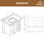 36 po X P 22 po P 35,4 po Meuble-lavabo H blanc avec plateau et lavabo blancs-1928365785