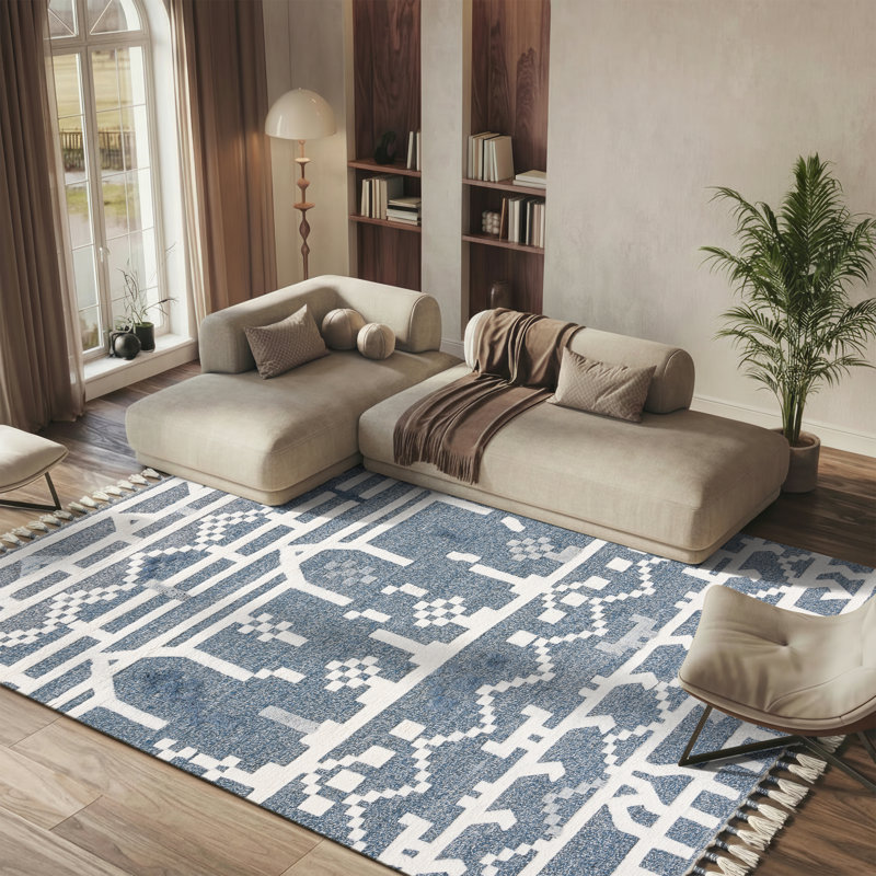 Kal Hand Knotted Wool Southwestern Rug, Rectangle 8' x 10'