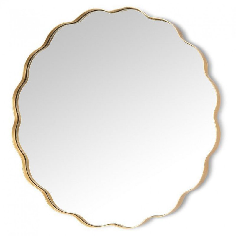 Scallop Edge Round Mirror