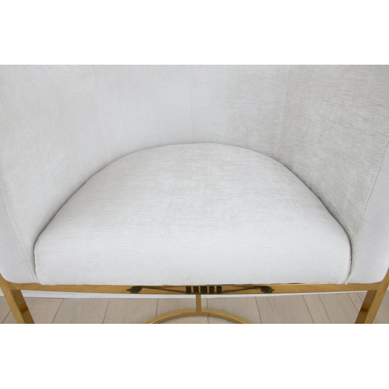 Lucca Upholstered Stool with Metal Frame