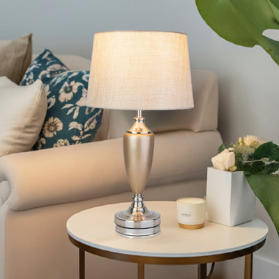 Zellner 53Cm Classic Gold silver Table Lamp