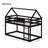 Twin House Bunk Bed Rubber Wood Low Profile-657422345
