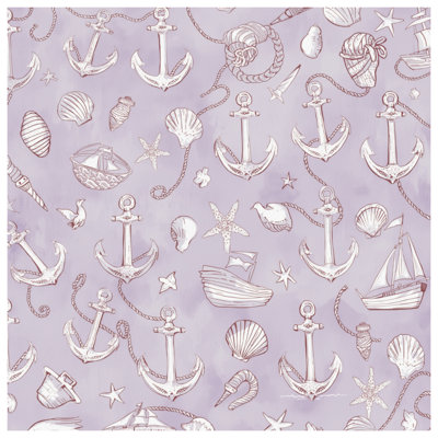 Rideaux de douche Nautical Anchor Seashells