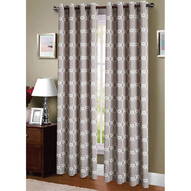 Agora Room Darkening Curtain Single Panel, Taupe