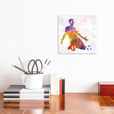 Man Soccer Football Player XIII by Paul Rommer - Wrapped Canvas Gallery-Wrapped Canvas Giclée