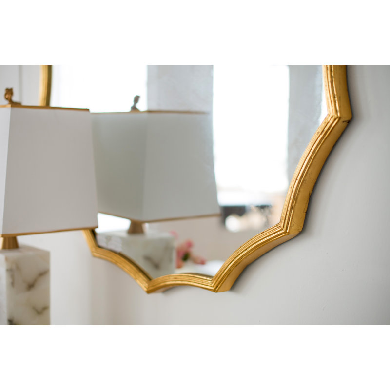 Miroir mural rond Sunburst avec cadre en métal