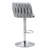 360° Fabric Cover Swivel Bar Stools Set Of 2, Adjustable Counter Height Bar Chairs With Woven Back & Footrest,Silver Chromed  Bar Stools For Kitchen Island, Cafe, Pub-1745660715
