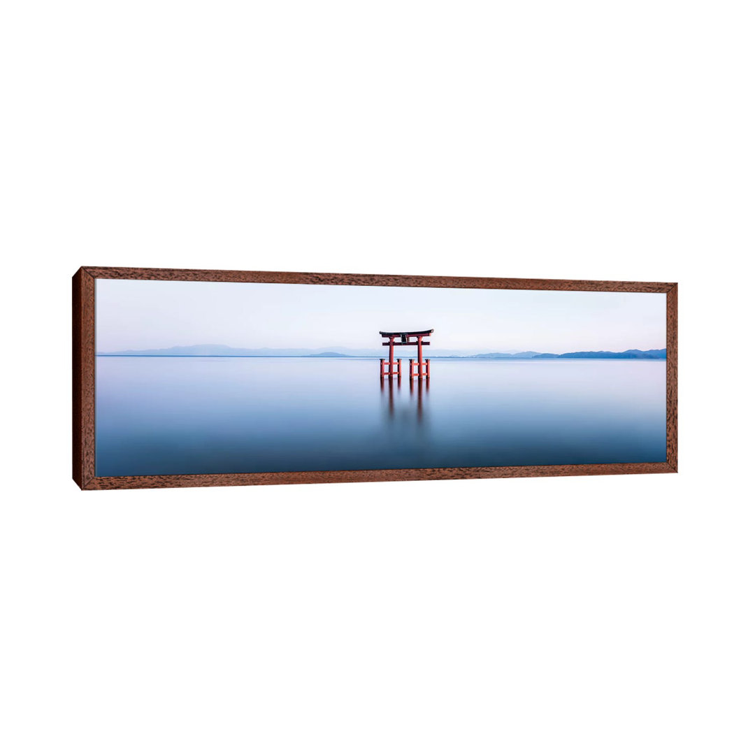 Floating Torii Gate At Lake Biwa, Japan by Jan Becke - Panoramic Print on Canvas
