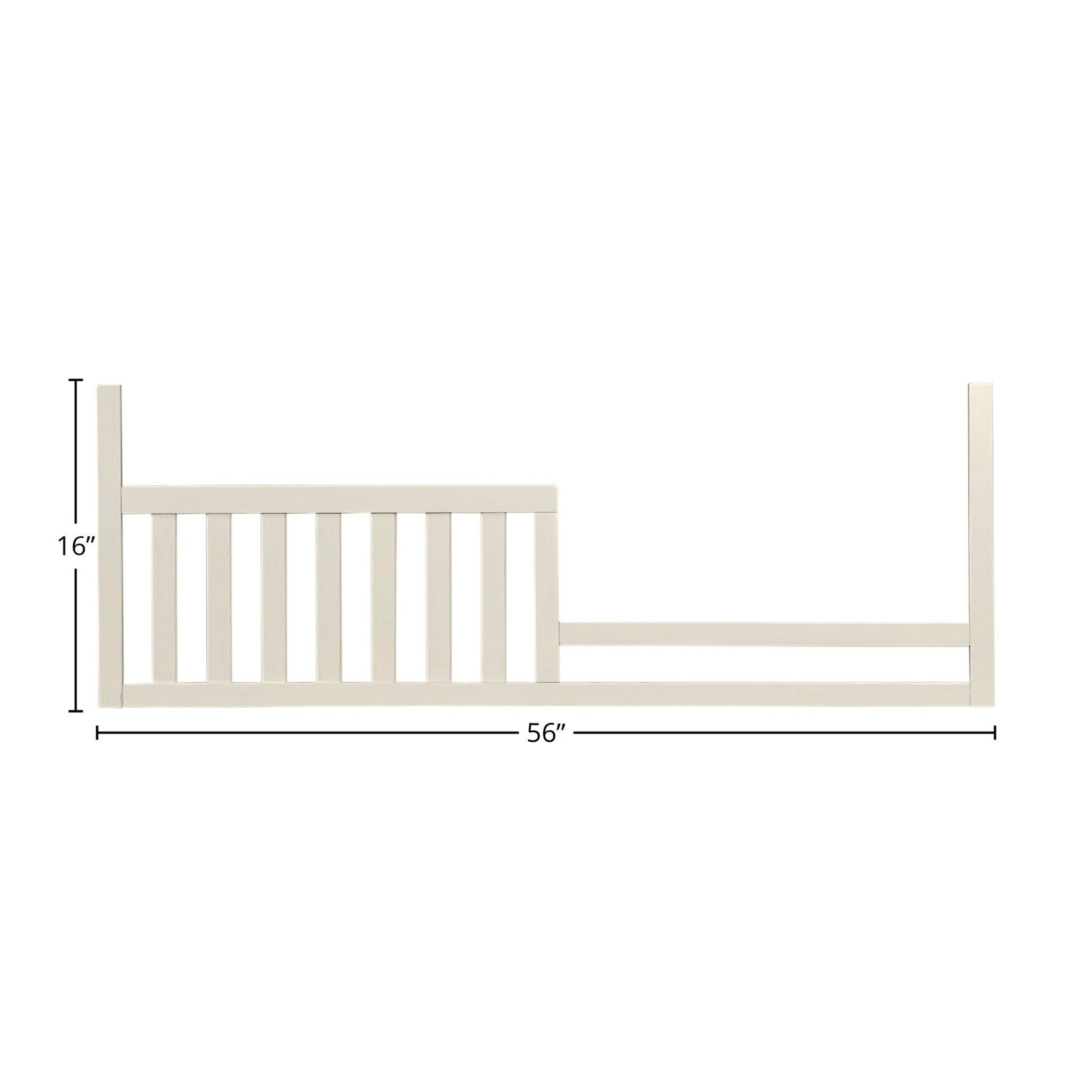 Charter Toddler Bed Rail, Chalk