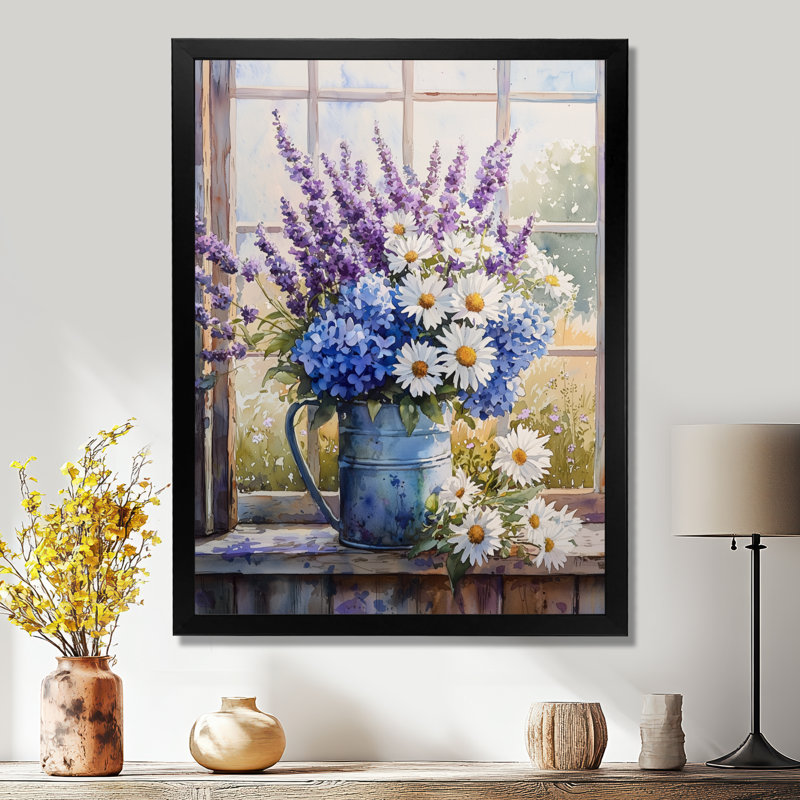 Champlin - art mural floral, Noir, H 20 po x l 12 po, Reproduction encadrée d'une seule photo