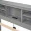 Lit plateforme simple avec tête de lit à rangement, USB, lit gigogne simple et 3 tiroirs, gris-212860035