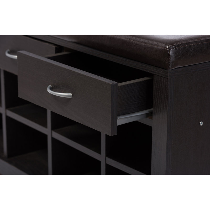 Kait Faux Leather Upholstered Storage Bench