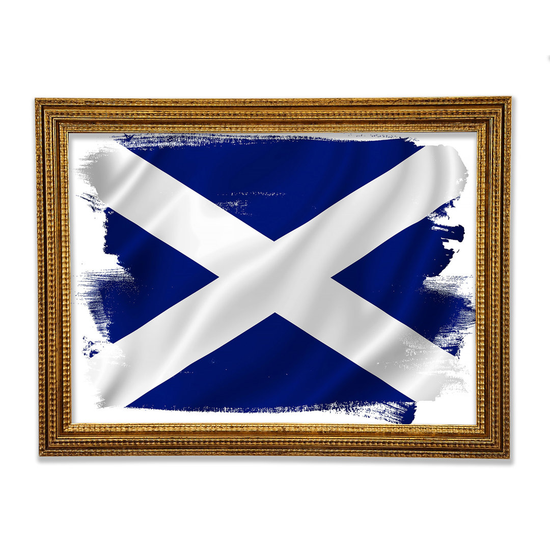 Gerahmtes Leinwandbild Scottish Flag 1