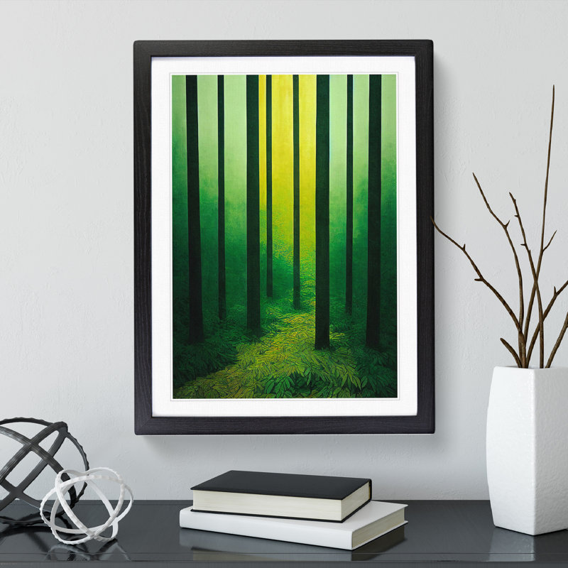 The Incredible Forest - Single Picture Frame Print, Black Framed, 64cm H x 46cm W x 2cm D
