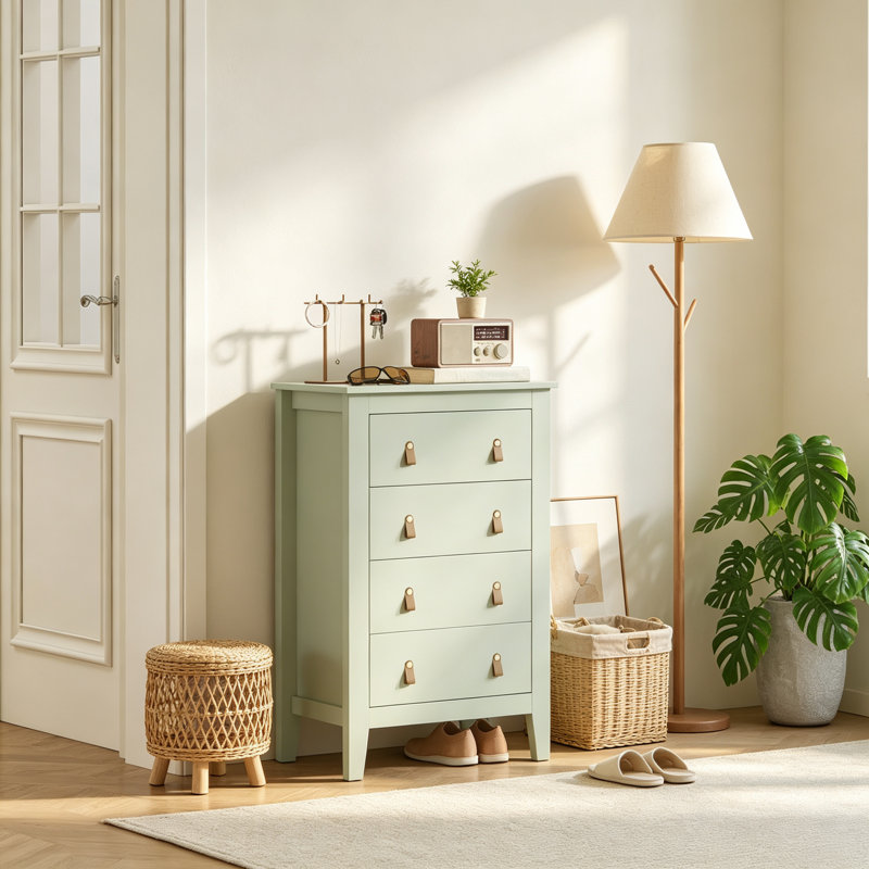 60 cm W Chest of 4 Drawers, Green