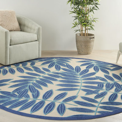 Tapis bleu marine intérieur / extérieur Eaglin
