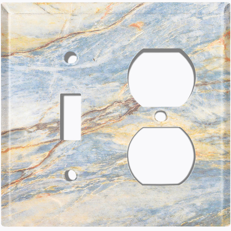 Patterned 2 - Gang Combination Plate Standard Combination Wall Plate
