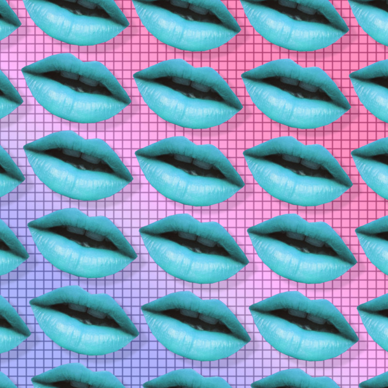 Woman Lips by Katya_Havok - Wrapped Canvas Print, 30cm H x 30cm W x 3.8cm D