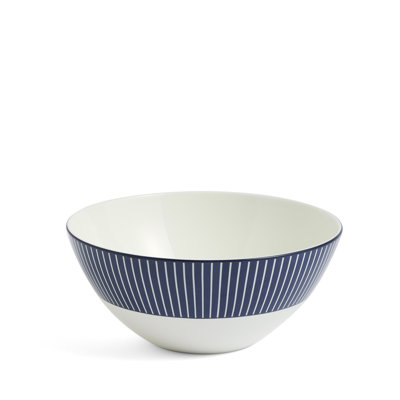 Wedgwood Gio Blue Cereal Bowl 6.2in Pinstripe