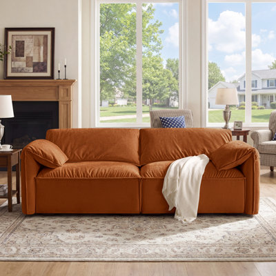 Louai 92.5'' Chenille Upholstered Sofa