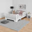Lit simple Montessori avec porte de sécurité et clôture - Lit pour enfant à profil bas, sans sommier, blanc-1654971747-1656619682