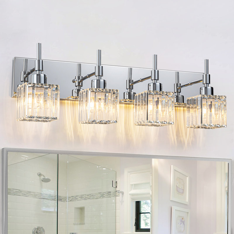 Corless Dimmable Vanity Light, 4, Chrome