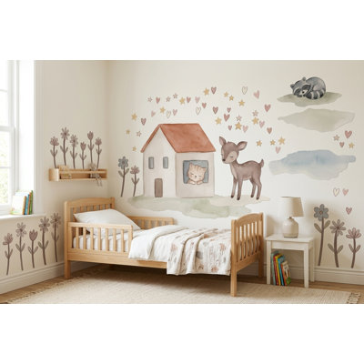 Ensemble de décalcomanies murales en vinyle Woodland