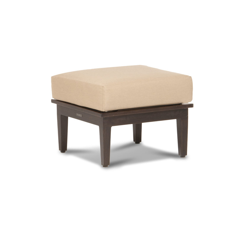 Outdoor Ottoman, Perdido, Canvas Heather Beige Sunbrella® Canvas