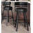 Belvie Swivel Upholstered Counter Stool with Metal Frame-833989820-833989823-833727413