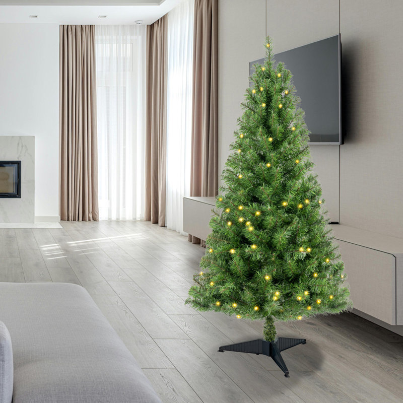 4ft Artificial Christmas Tree Prelit with Stand