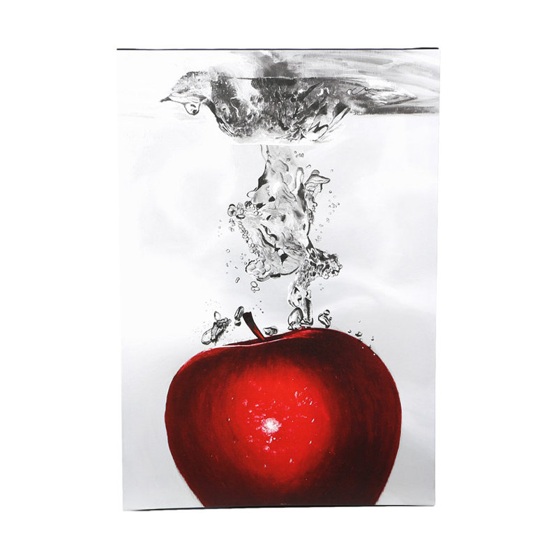 « red pomme splash », reproduction de photo sur toile tendue