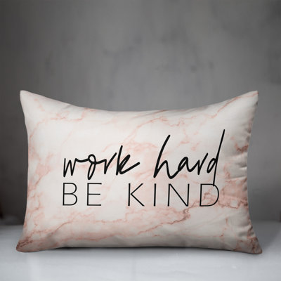 Work Hard Rectangular Pillow Cover & Insert