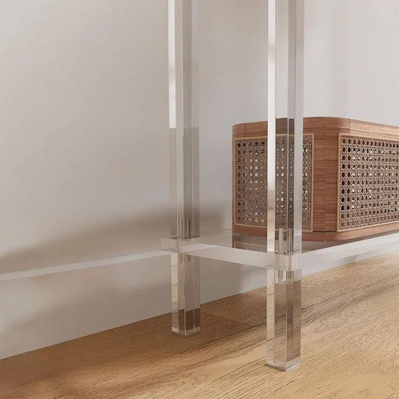 Console multifonctionnelle en acrylique transparent