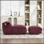 Fauteuil à billes avec repose-pieds en mousse-130604471