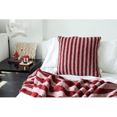 Sunset Soiree Striped Reversible Throw Pillow