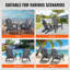 Ensemble de 2 chaises pliantes toutes saisons gris Adirondack