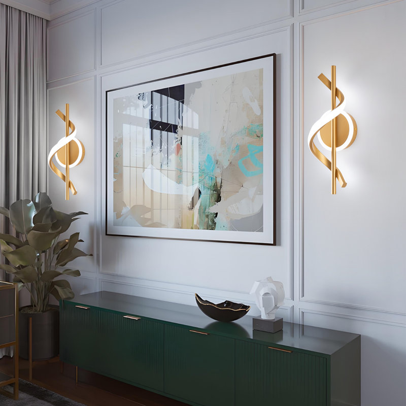 Appliques murales à DEL pour l'intérieur, Gold
