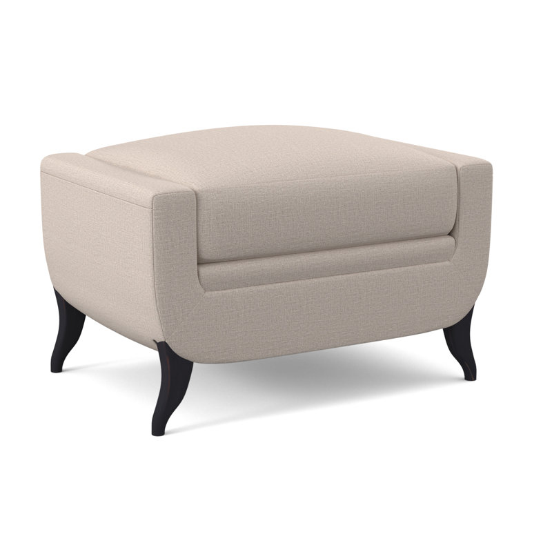 Armstrong Upholstered Ottoman, Vintage Ebony, Elise Linen