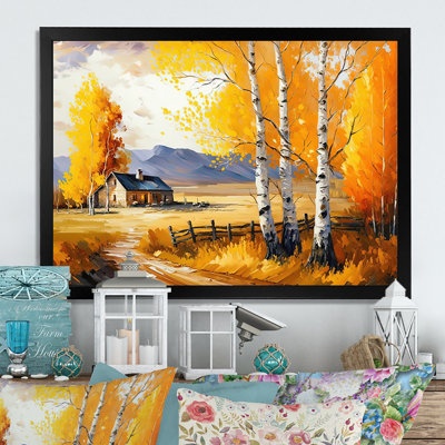 «Small Cottage in Autumn V», reproduction sur toile