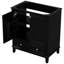 Base d'armoire de salle de bain noire 30 po, armoire en bois massif et planche, portes et tiroir, multifonctionnel, tablette réglable, meuble-lavabo moderne à assembler 30 po, noir, requis-48495339-48495337