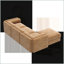 Canapé modulaire à 3 places contemporain en forme de L avec siège de rangement et amp; Repose-pieds | Chameau | Chenille