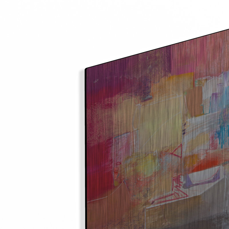 Art mural en métal luxueux, «Mauve Series 1» par Jennifer Gardner, 16 po x 12 po, H 16 po x l 24 po